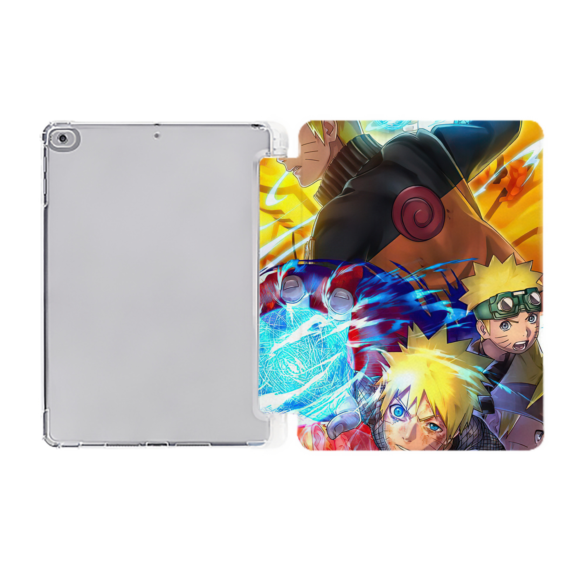 （画像用） NARUTO -ナルト- NARUTO -ナルト- 疾風伝 IPad ケース ペン収納付き 三つ折りスタンド PUレザー×シリコン 対応機種9.5/10.5/10.9インチ